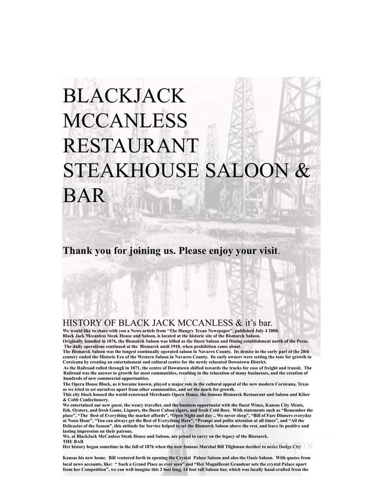 Black Jack McCanless - Corsicana, TX