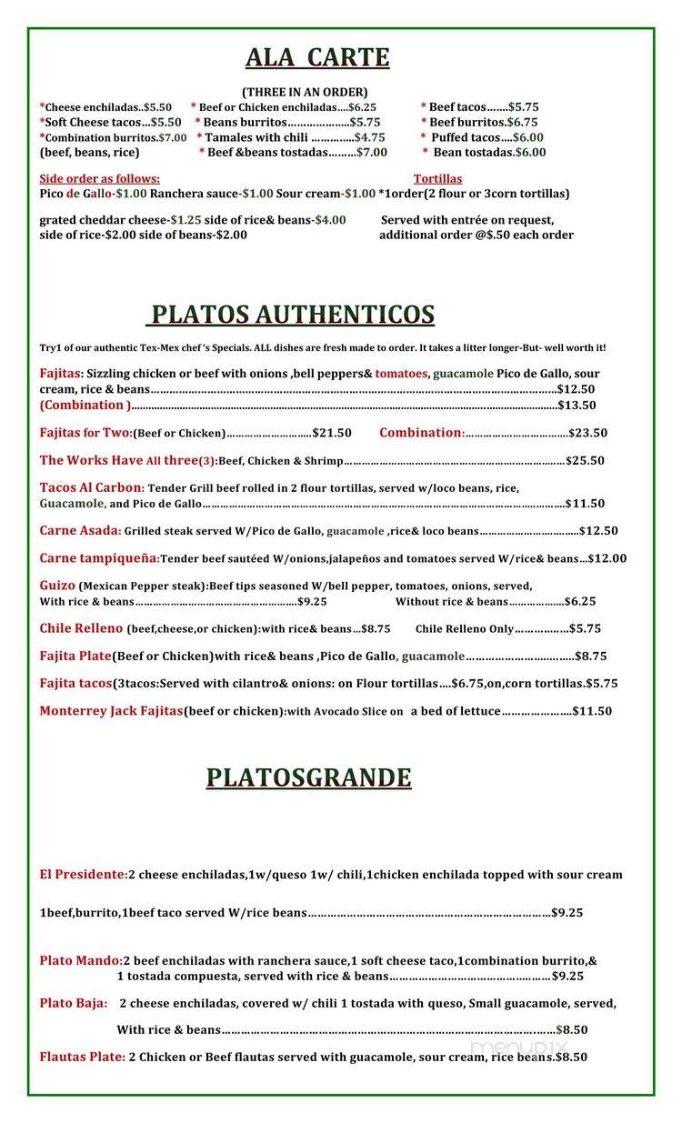 Plato Loco Restaurant - Red Oak, TX