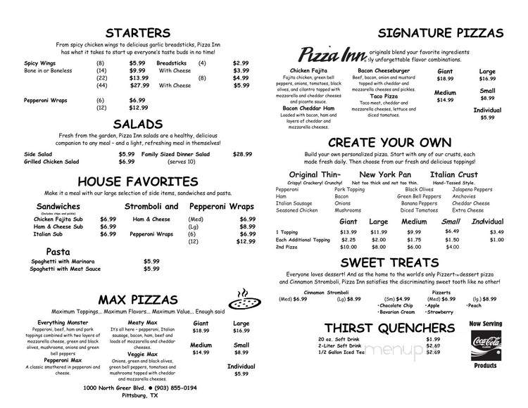 Pizza Inn - Pittsburg, TX