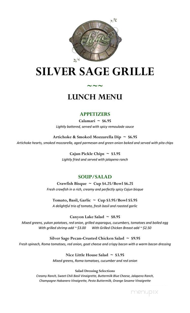 Silver Sage Grille - Canyon Lake, TX