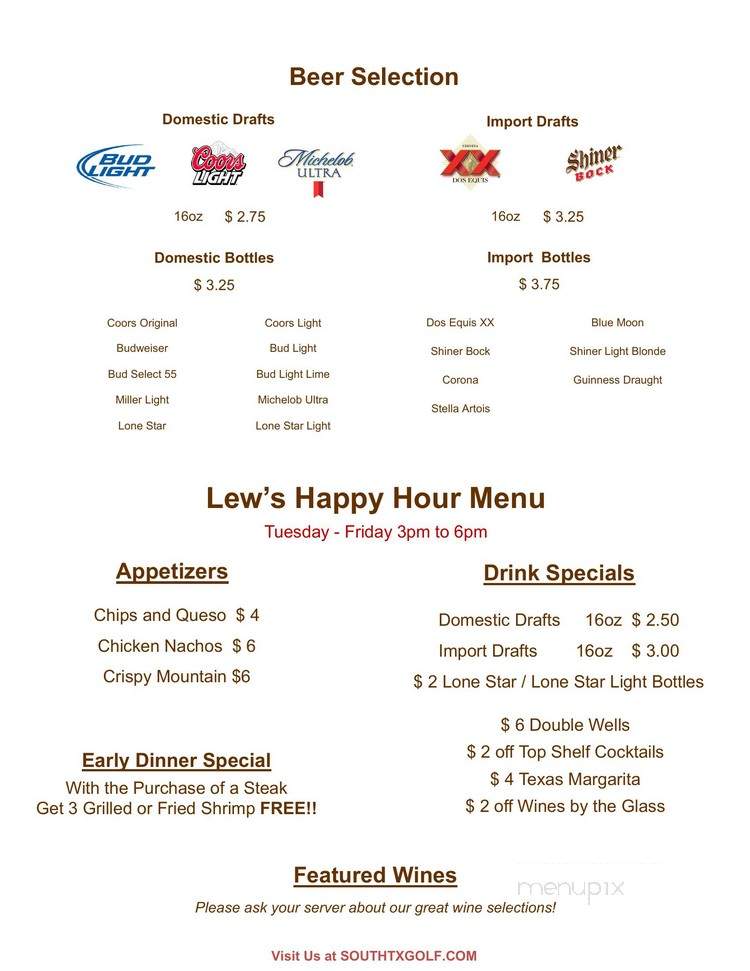 Lew's Patio & Grill - Pleasanton, TX