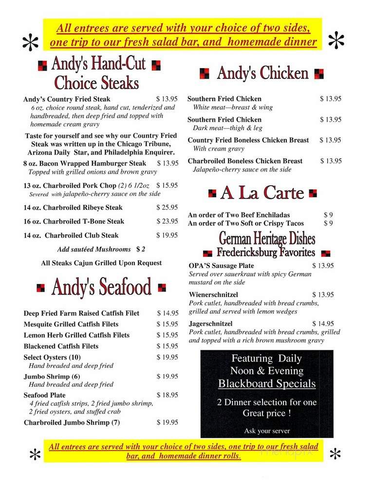 Andy's Steak & Seafood Grille - Fredericksburg, TX