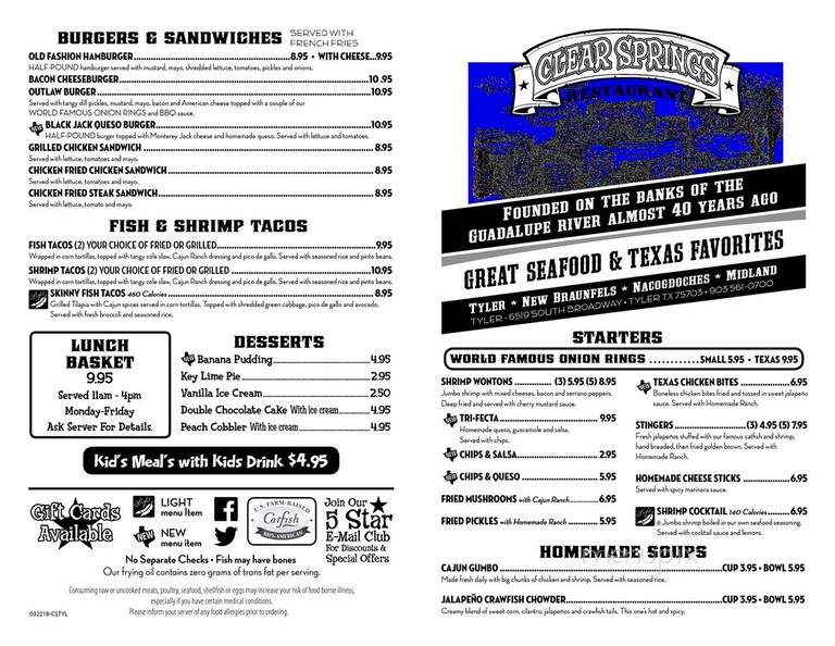 Clear Springs Restaurant - Nacogdoches, TX