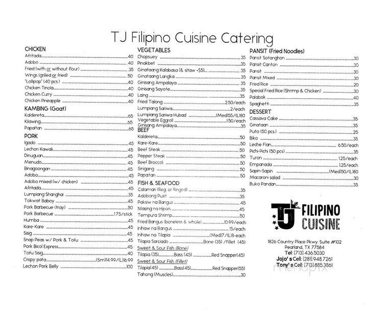 Tj Filipino & Vietnamese Cuisi - Pearland, TX