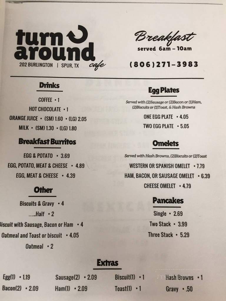 Turnaround Top Cafe - Spur, TX