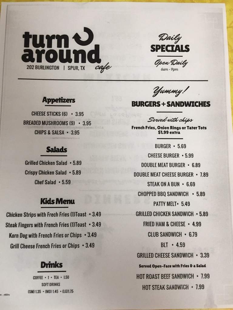 Turnaround Top Cafe - Spur, TX