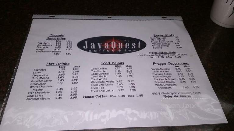 Java Quest Coffee & Tea - Livingston, TX