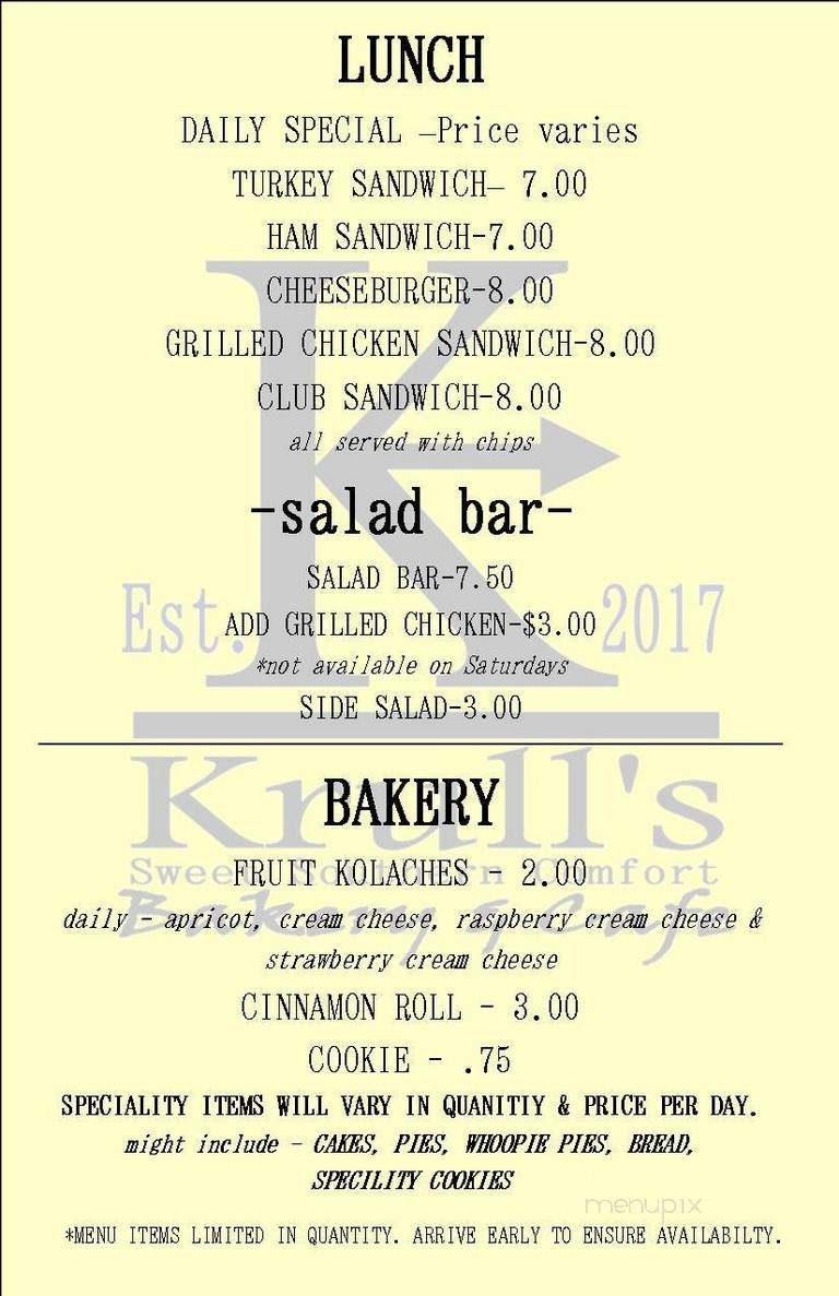 Krull's Cafe & Bakery - Dayton, TX