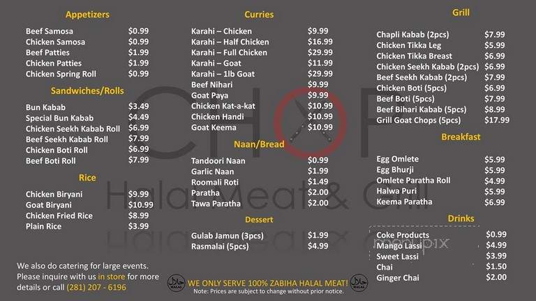 CHOP Halal Market & Grill - Sugar Land, TX