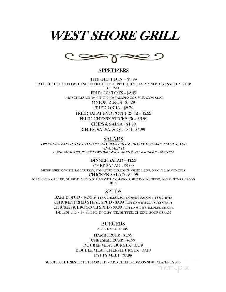 west shore grill - Frost, TX