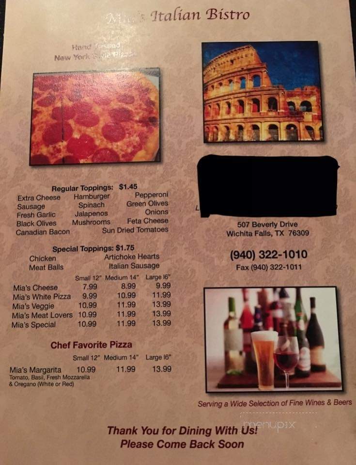 Mia's Italian Bistro - Wichita Falls, TX