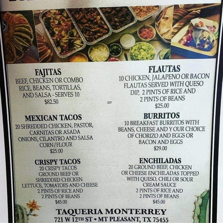 Taqueria Monterrey - Mount Pleasant, TX