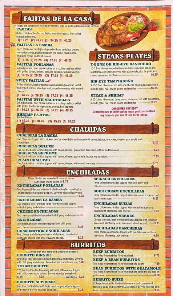 La Bamba Mexican Grill - Caldwell, TX