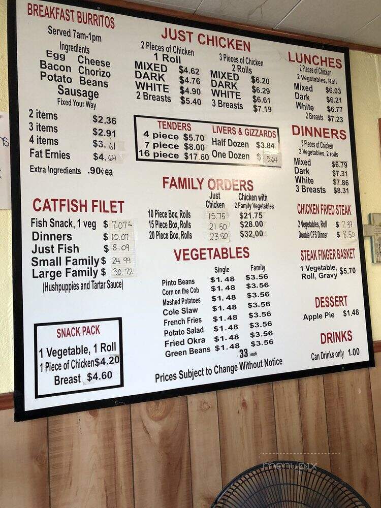 Ernie's Fried Chicken - Belton, TX