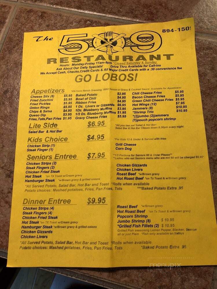 The 509 Restaurant - Levelland, TX