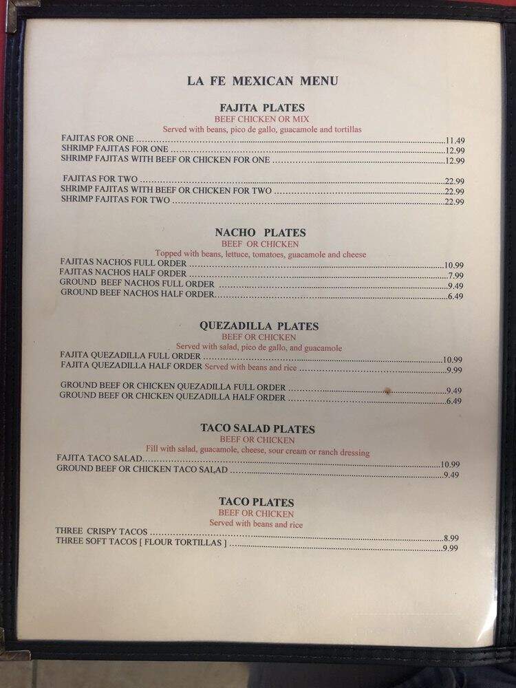 La Fe Restaurant - Colorado City, TX