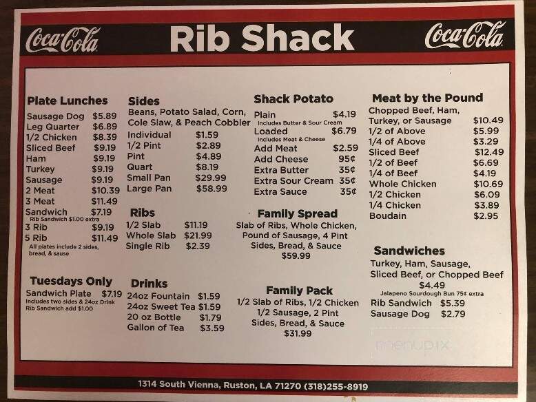 Rib Shack - Ruston, LA