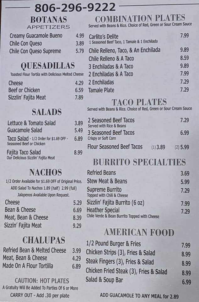 Carlito's Mexican Restaurant - Plainview, TX