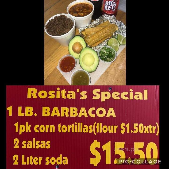 Rositas Barbacoa - Pearsall, TX