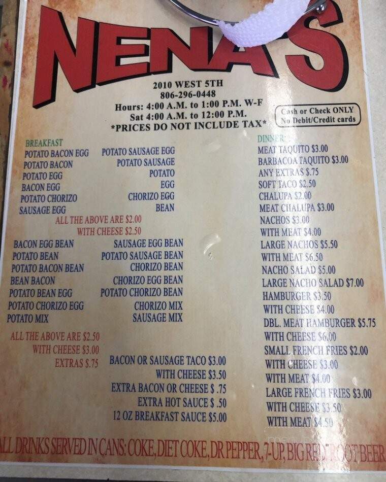 Nena's Taquitos - Plainview, TX