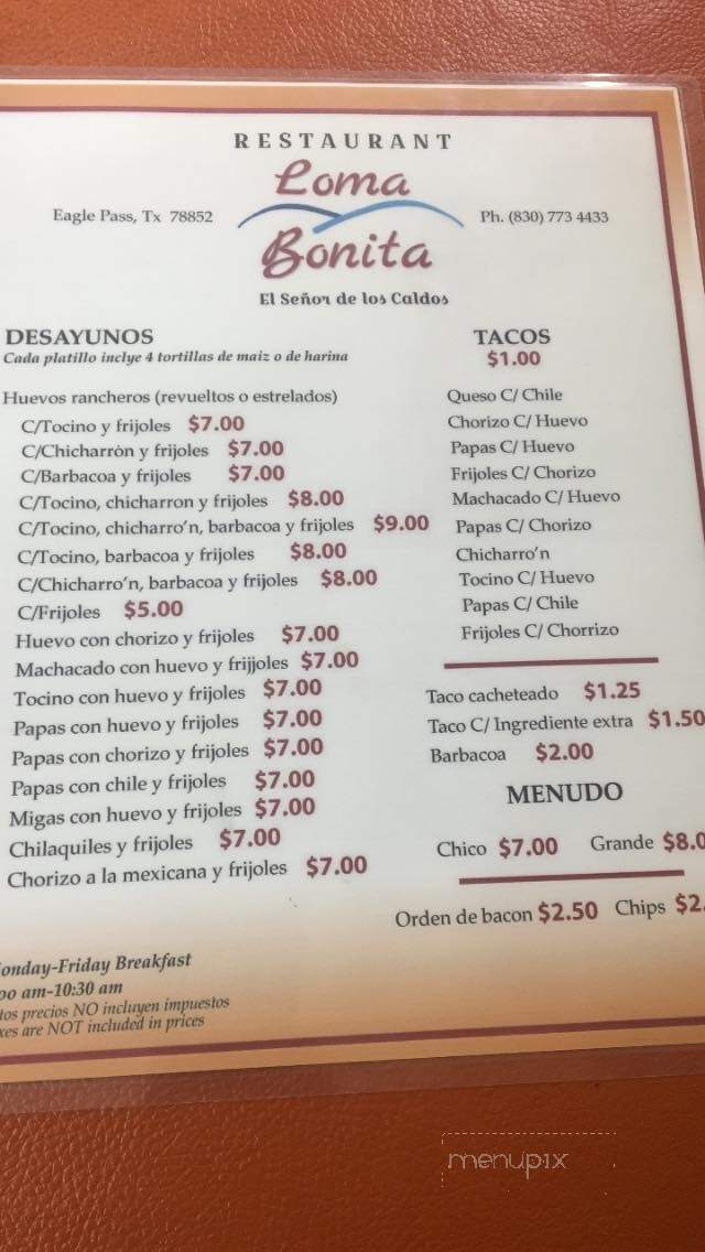 Taqueria Loma Bonita - Eagle Pass, TX