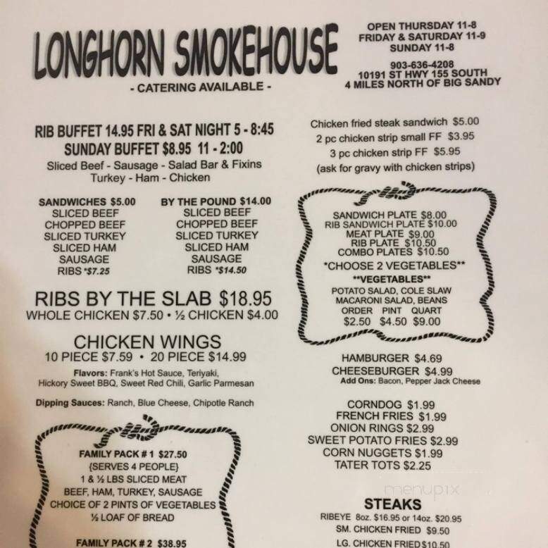 Longhorn Smokehouse - Big Sandy, TX