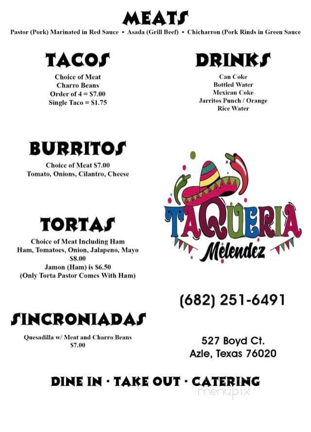 Taqueria Melendez - Azle, TX