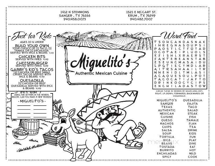 Miguelito's Mexican Restaurant - Sanger, TX