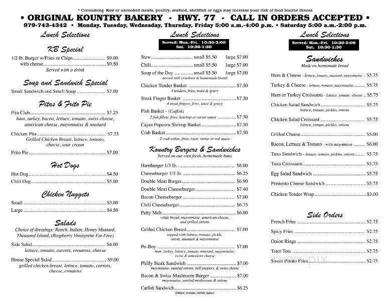 Kountry Bakery - Schulenburg, TX