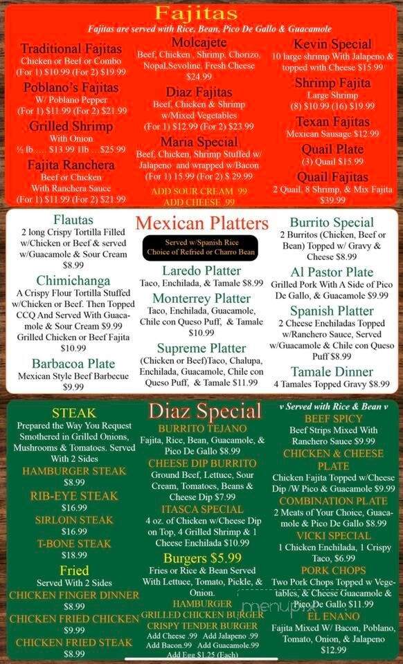 Diaz Tex-Mex Restaurant - Whitney, TX