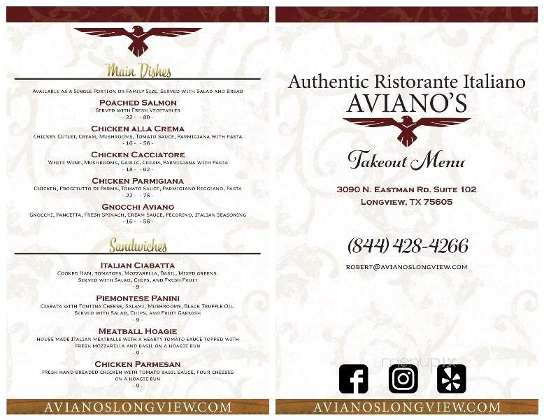 Aviano's Italian Cuisine - Longview, TX