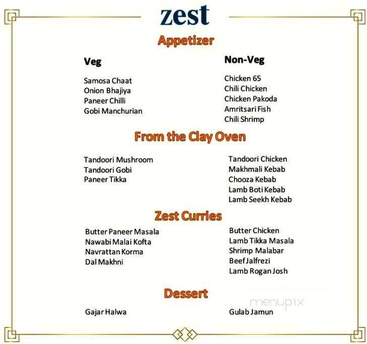 Zest Indian Kitchen + Bar - Lakeway, TX