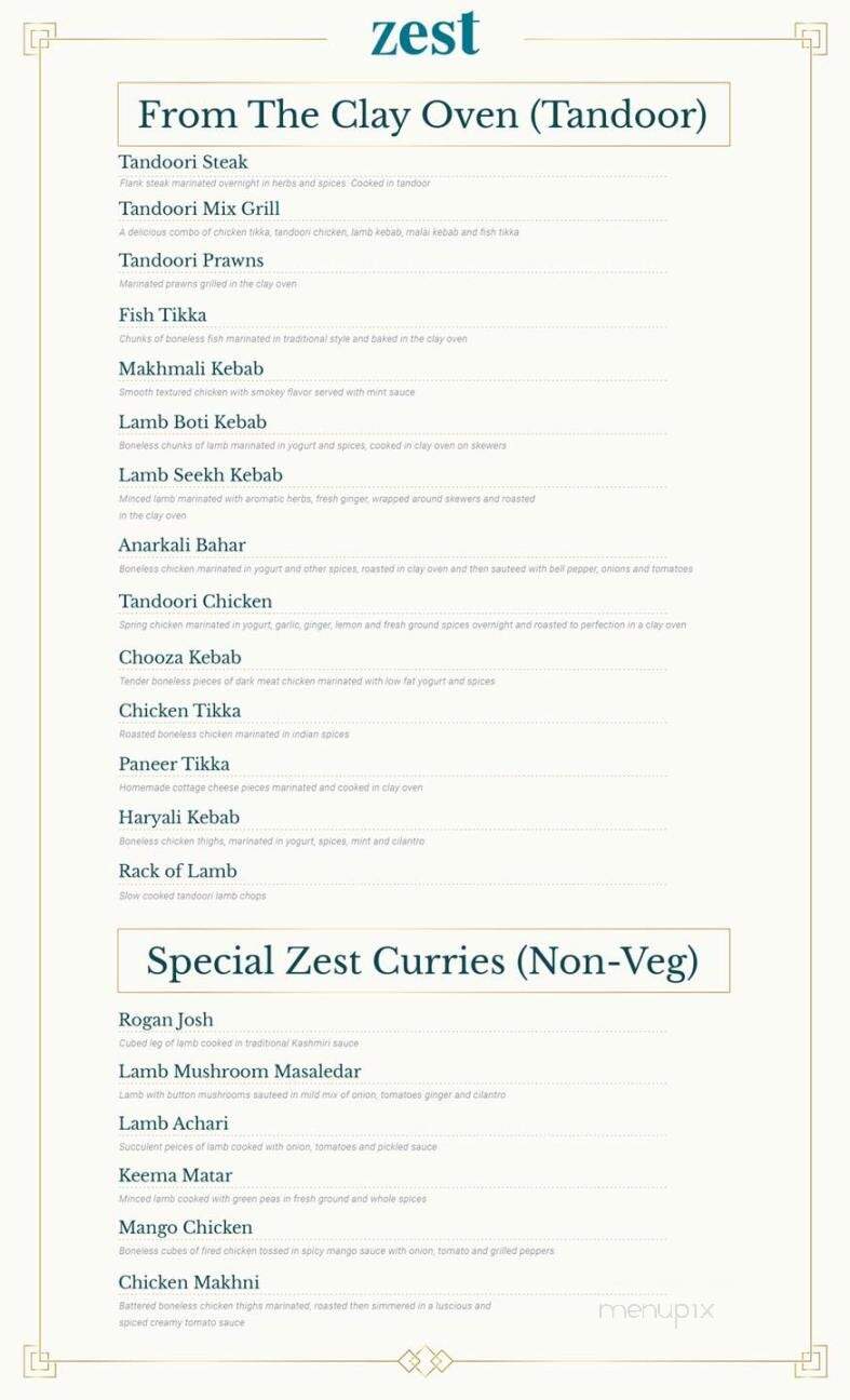 Zest Indian Kitchen + Bar - Lakeway, TX