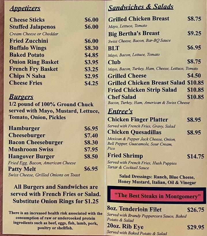 Big Bertha's Bar & Grill - Montgomery, TX