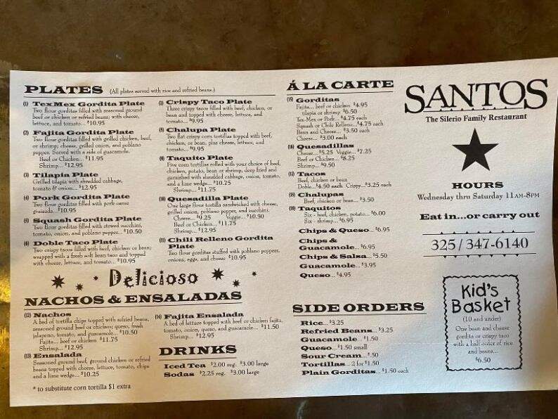 Santos Taqueria - Mason, TX