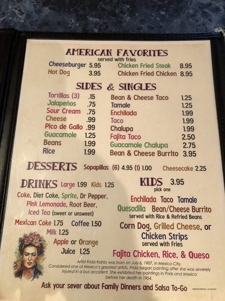 Frida's Mexican Restaurant - Hamilton, TX