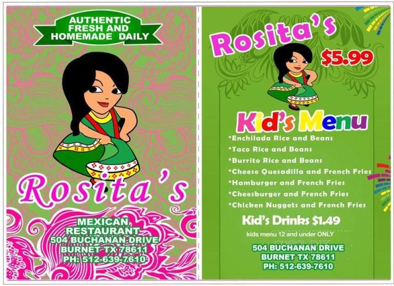 Rosita's Mexican Restaurant - Burnet, TX