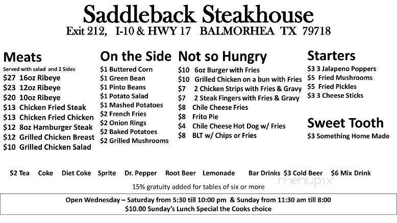 Circle Bar & Saddleback Steakhouse - Balmorhea, TX