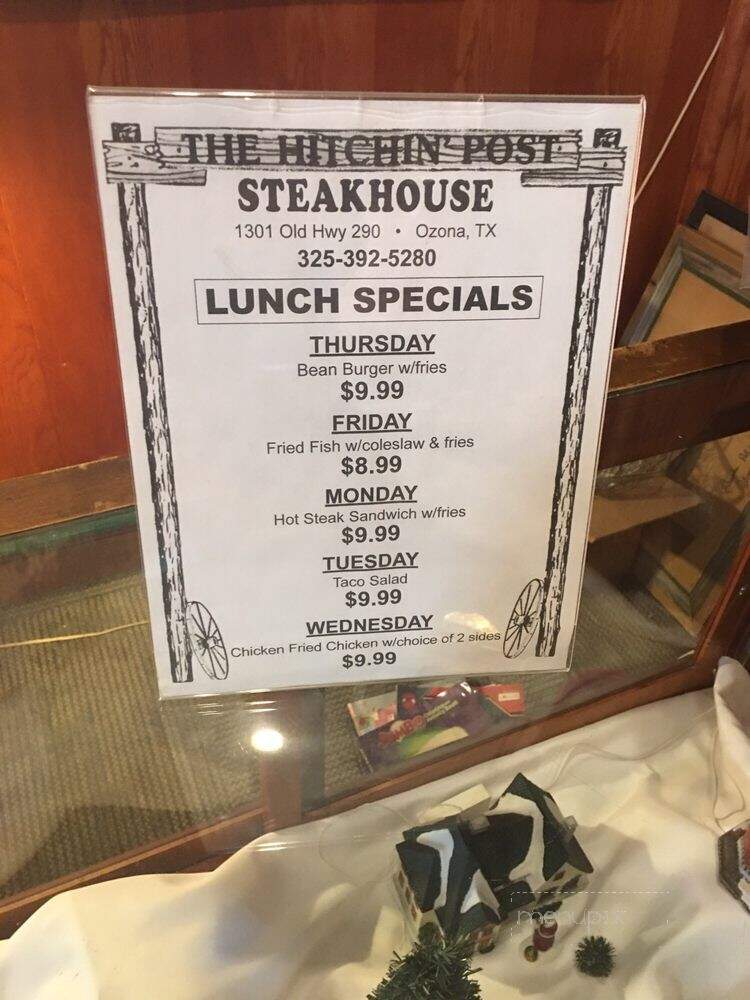 Hitchin Post Steak House - Ozona, TX