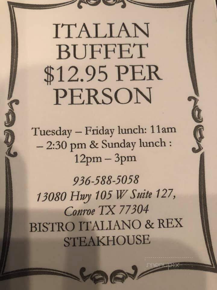 Bistro Italiano - Rex Steakhouse - Conroe, TX