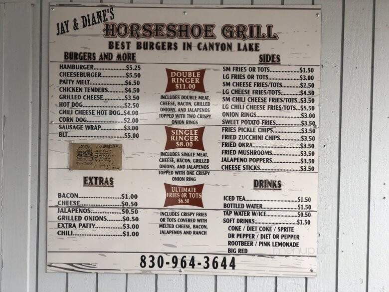 Jay & Diane's Horseshoe Grill - Canyon Lake, TX