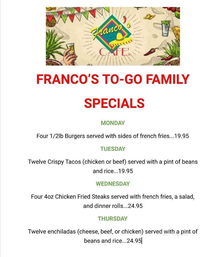 Franco's Cafe - San Angelo, TX