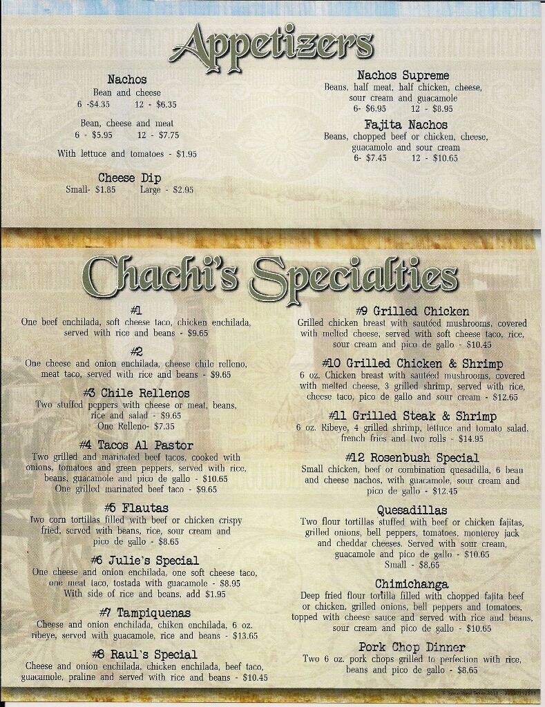 Chachis Mexican Restaurant - Glen Rose, TX