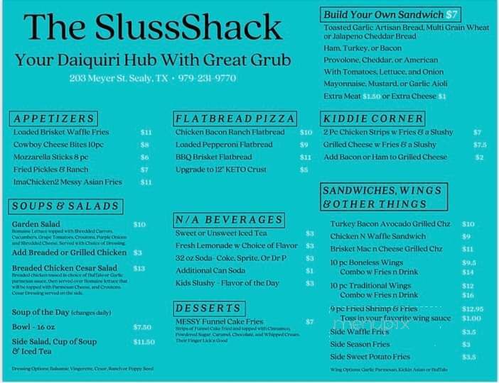 The SlussShack Daiquiris to Go - Sealy, TX