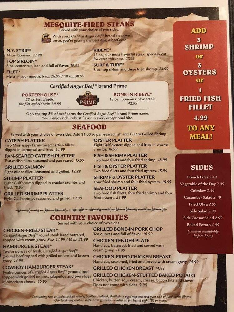 J W's Steakhouse - Carmine, TX