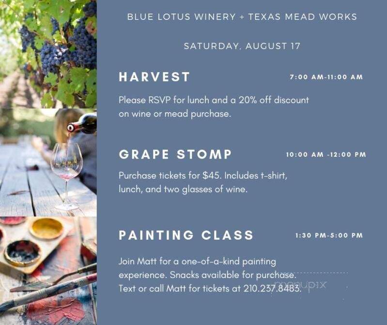 Blue Lotus Winery - Seguin, TX