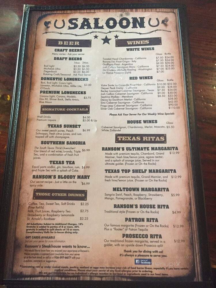 Ransom's Steakhouse - Montgomery, TX