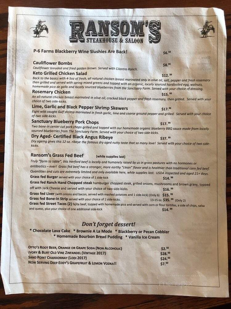 Ransom's Steakhouse - Montgomery, TX