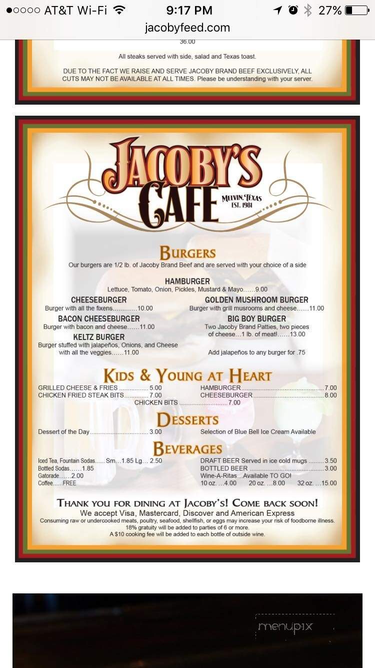 Jacoby's Cafe - Brady, TX