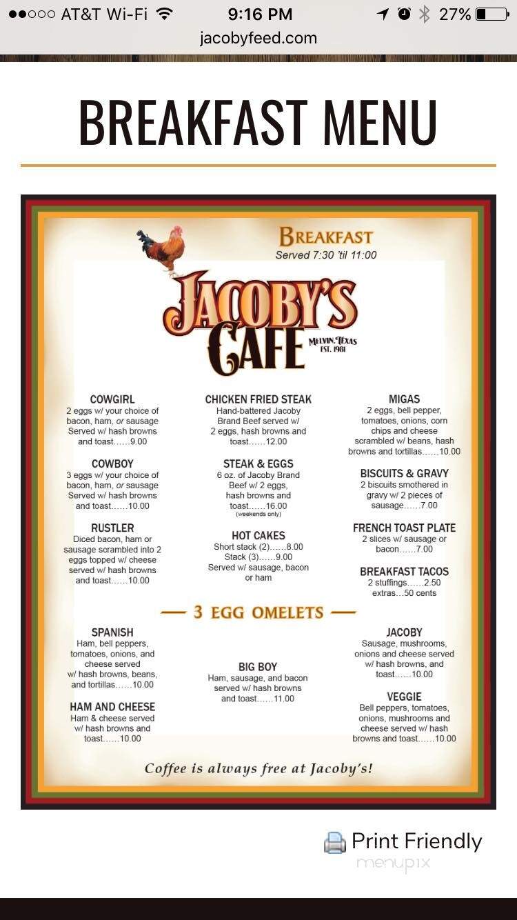 Jacoby's Cafe - Brady, TX